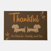 Erntedank Dackel Dackel Hund Herbst Türmatte (Vorderseite)