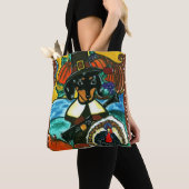 Erntedank Dackel Tasche (Von Nahem)