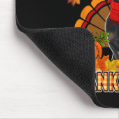 Erntedank Dackel Tragen Türkei Kostümfall Mousepad (Ecke)