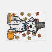 Erntedank Dalmatiner Niedlich Herbst Herbst Hunde Fleecedecke (Vorderseite (Horizontal))