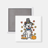 Erntedank Dalmatiner Niedlich Herbst Herbst Hunde Magnet (Vorderseite/Rückseite)