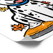 Erntedank Dalmatiner Niedlich Herbst Herbst Hunde Poster (Ecke)