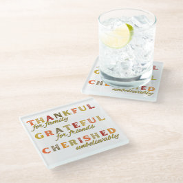 Erntedank Dank für Familie und Freunde Glasuntersetzer