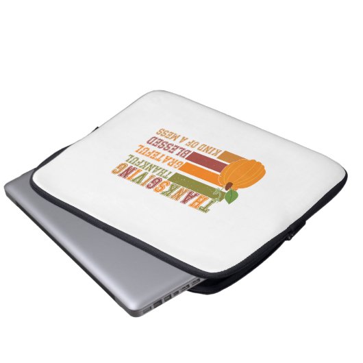 Erntedank dankbar dankbar gesegnet laptopschutzhülle (Vorne Knopf)