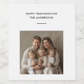 Erntedank dankbar dankbar gesegnet weinetikett (Einzelnes Label)