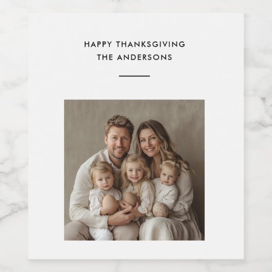 Erntedank dankbar dankbar gesegnet weinetikett (Einzelnes Label)