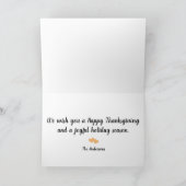 Erntedank Dankbar Dankeskarte (Innenseite)