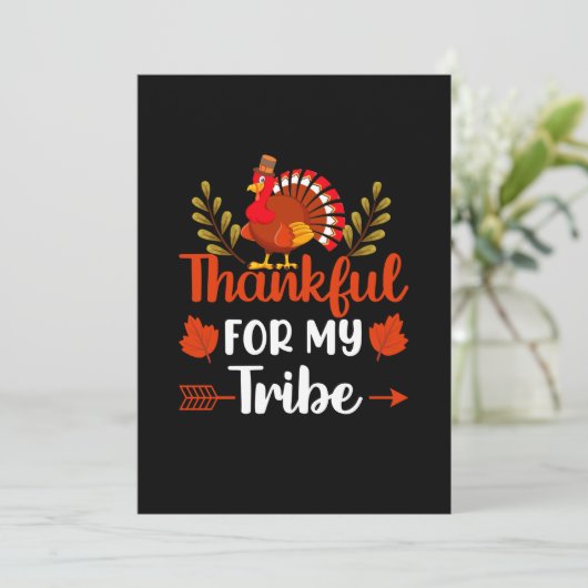 Erntedank dankbar für meinen Stamm Einladung (Stehend Vorderseite)