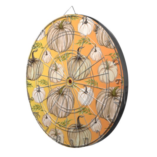 Erntedank dankbar Kürbisfleck fallen Kürbis Dartscheibe (Vorderseite rechts)