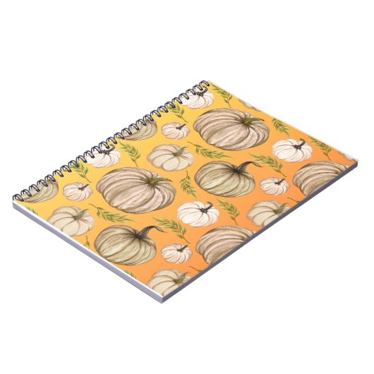 Erntedank dankbar Kürbisfleck fallen Kürbis Notizblock (Linke Seite)