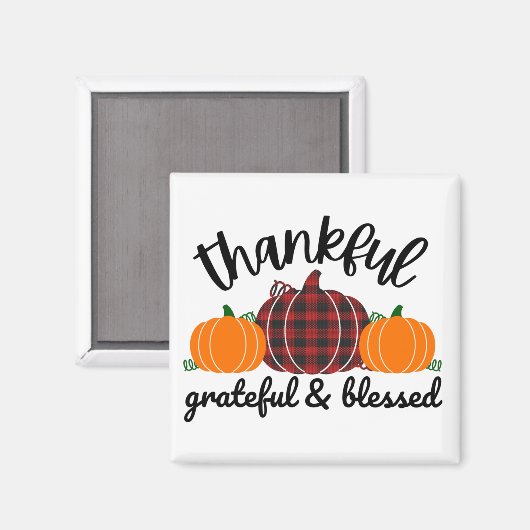 Erntedank Dankbar Magnet (Vorderseite/Rückseite)