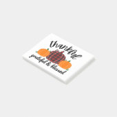 Erntedank Dankbar Post-it Klebezettel (angewinkelt)
