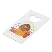 Erntedank Dankbar und gesegnet Geldbeutel Flaschenöffner (Rückseite Schrägansicht)