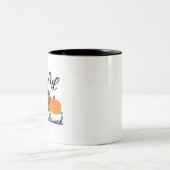 Erntedank Dankbar Zweifarbige Tasse (Mittel)