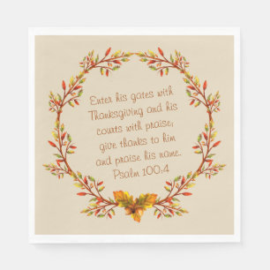 Erntedank-dankbare Bibel-Vers-Servietten 6,5" Serviette