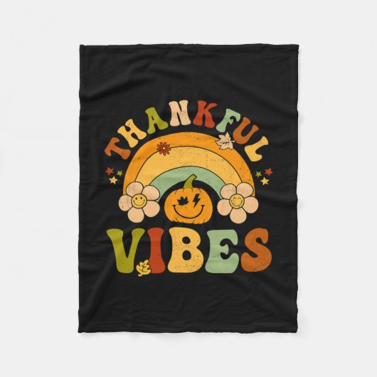 Erntedank Dankbare Vibes Herbst Hallo Herbstpumpe Fleecedecke (Vorderseite)