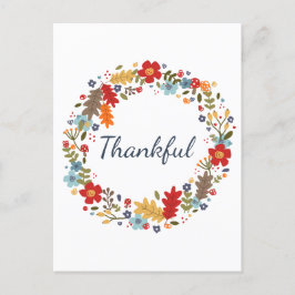 Erntedank Dankbarer Fall Wreath Holiday Gruß Postkarte