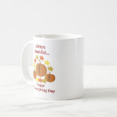 Erntedank Dankbarer Pumpkin Herbst Erntedank Kaffeetasse (Vorderseite Links)