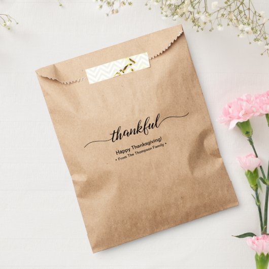 Erntedank | Dankbares Elegantes Skript Geschenktütchen (Versiegelt)