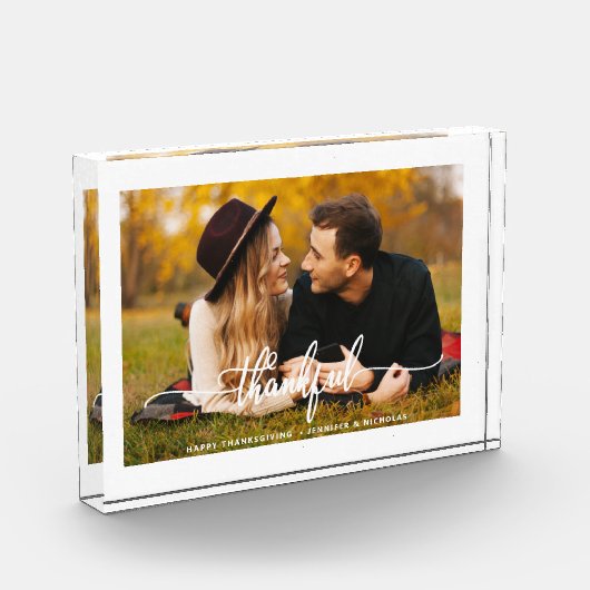 Erntedank Dankbares Script-Foto-Block Fotoblock (Links)