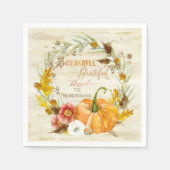 Erntedank Dankbarkeit dankbar, gesegnet Familienna Serviette (Vorderseite)
