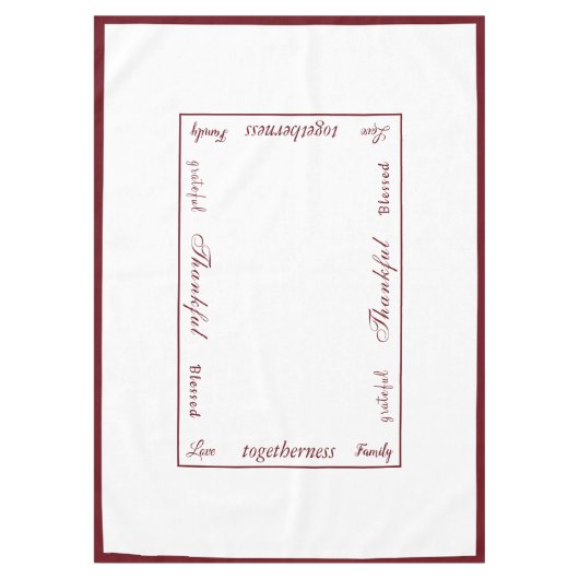 Erntedank Dankbarkeit Tischdecke (Vorderseite)