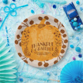 Erntedank Dankbarkeit Türkei Pumpkin Greenery Pappteller (Party)