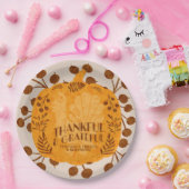 Erntedank Dankbarkeit Türkei Pumpkin Greenery Pappteller (Party)