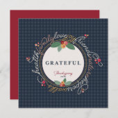 Erntedank Dankbarkeit Wreath Inspiration Feiertagskarte (Vorne/Hinten)