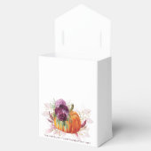 Erntedank Danke Autumn Burgundy Pumpkin Geschenkschachtel (Geöffnet)