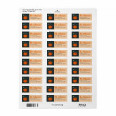 Erntedank Danke Pumpkin Address Labels (Vorne)