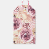 Erntedank Danke, Pumpkin Pink Glitzer Geschenkanhänger (Rückseite)