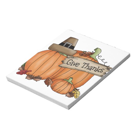 Erntedank danken notizblock (Rotiert)