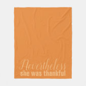 Erntedank Dankend Orange Fleece Blanket (Vorderseite)