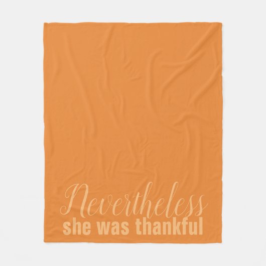Erntedank Dankend Orange Fleece Blanket (Vorderseite)