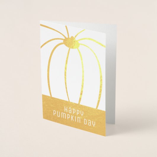 Erntedank Dankeschön für Sie Pumpkin Foil Card Folienkarte (Vorderseite)