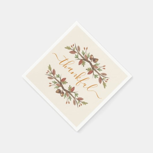 ERNTEDANK DANKFUL FALL FOLIAGE PAPIER NAPKINS SERVIETTE (Ecke)