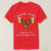 Erntedank Day 5k Run Beer Turkey Trot Lasse Drin T-Shirt (Design vorne)