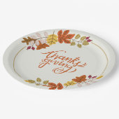 Erntedank Day Bowls for Family Pappteller (Schrägansicht)