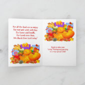 Erntedank Day Card für Kinder Feiertagskarte (Innenseite)