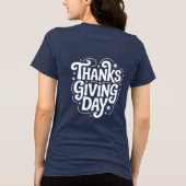 Erntedank Day Celebrate mit Familie und Freunden Tri-Blend Shirt (Rückseite)