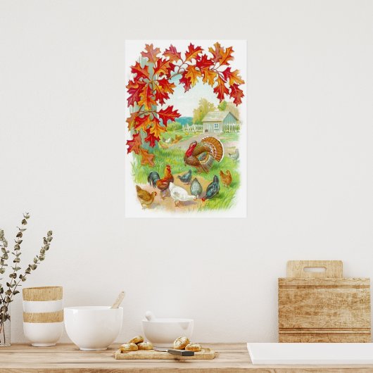 Erntedank Day Gerahmt Print Poster (Küche)