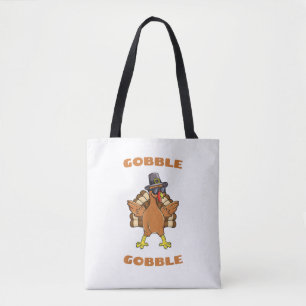 Erntedank Day Gobble Gobble Türkei Trot Funny G Tasche