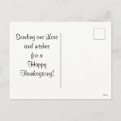 Erntedank Day Greetings Feiertagspostkarte (Rückseite)