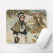 Erntedank Day Greetings mit einer Pilgerin Mousepad (Mit Mouse)