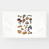 Erntedank Day Herbst Attribute Klassischer T - Shi Banner (Horizontal)