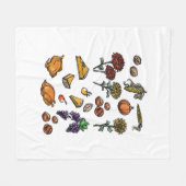 Erntedank Day Herbst Attribute Klassischer T - Shi Fleecedecke (Vorderseite (Horizontal))