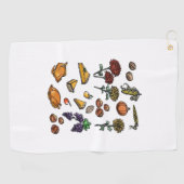 Erntedank Day Herbst Attribute Klassischer T - Shi Golfhandtuch (Horizontal)