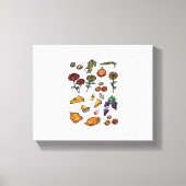 Erntedank Day Herbst Attribute Klassischer T - Shi Leinwanddruck (Vorderseite)