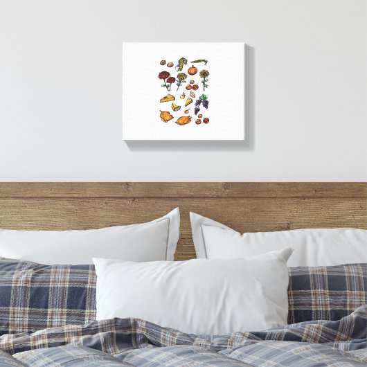Erntedank Day Herbst Attribute Klassischer T - Shi Leinwanddruck (Insitu (Schlafzimmer))